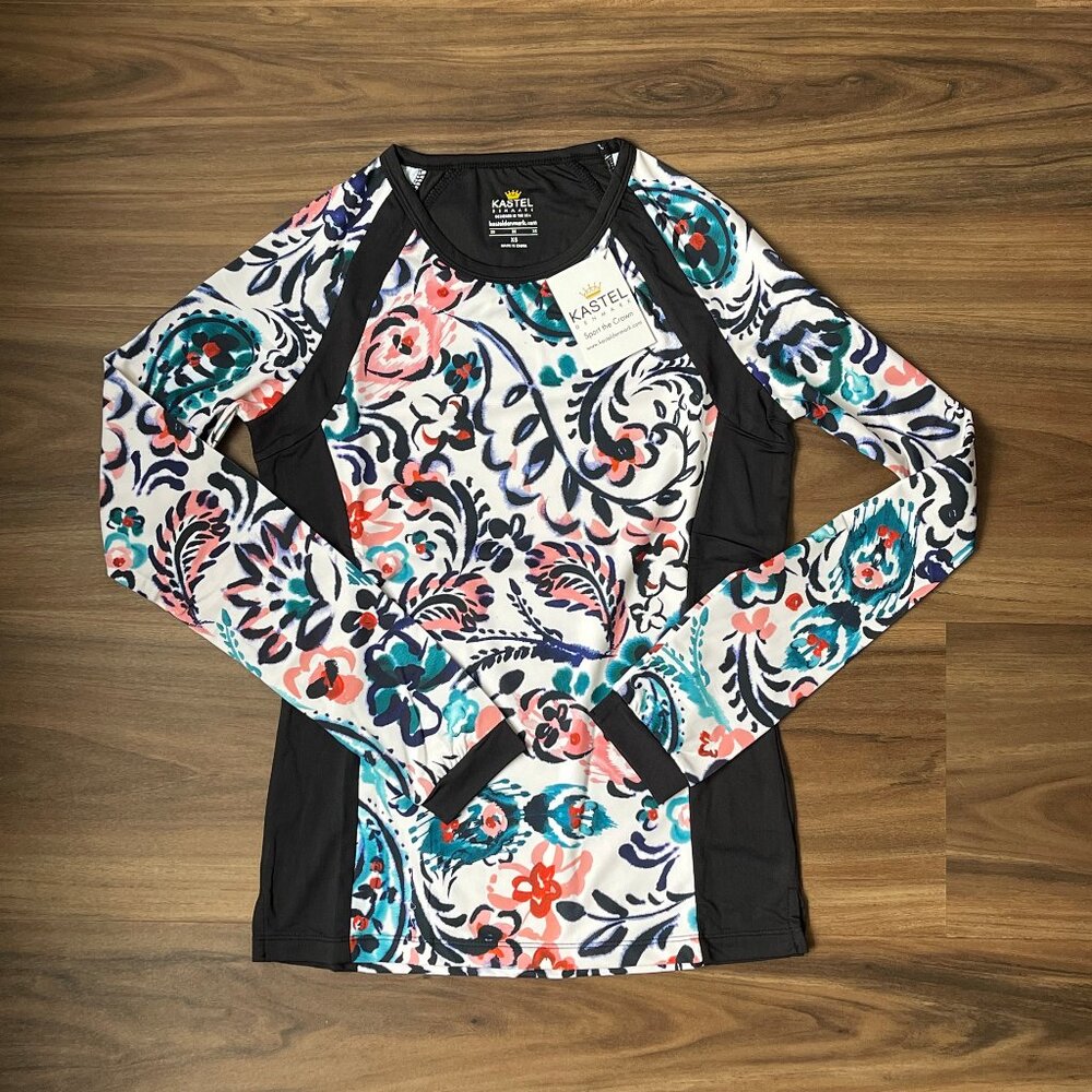 Kastel Denmark Women's Sun Shirt - Teal Paisley - XS